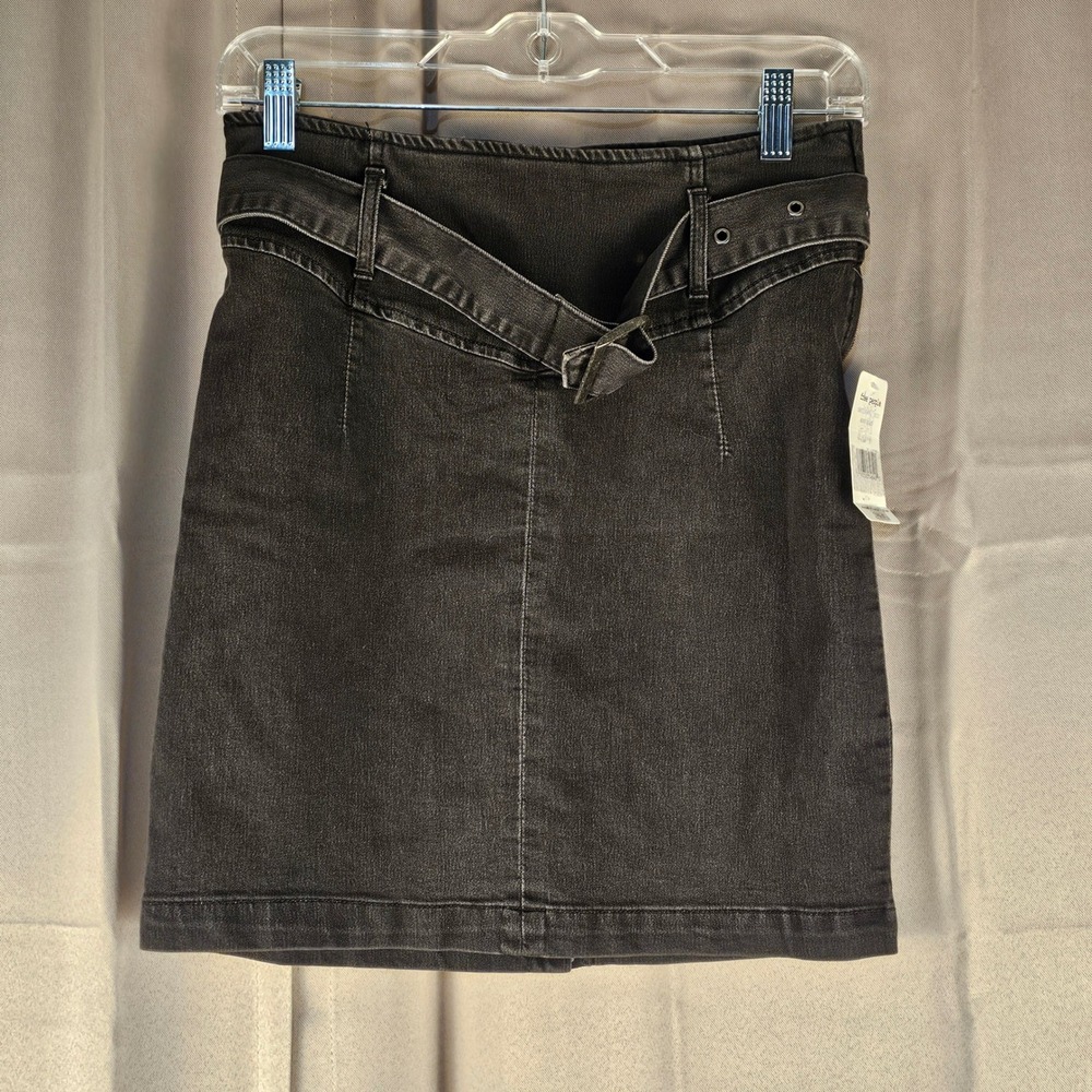 NWT Free People Womens Livin It up Worn Black Pencil Skirt 4